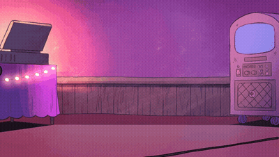 A Cartoon Girl Singing Into A Microphone With The Words Soos Give Me The ' 80S-Est ' On The Bottom GIF