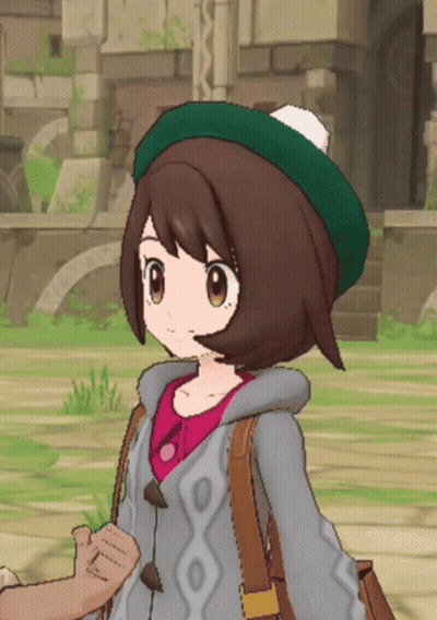 A Cartoon Girl Wearing A Green Hat And A Sweater GIF