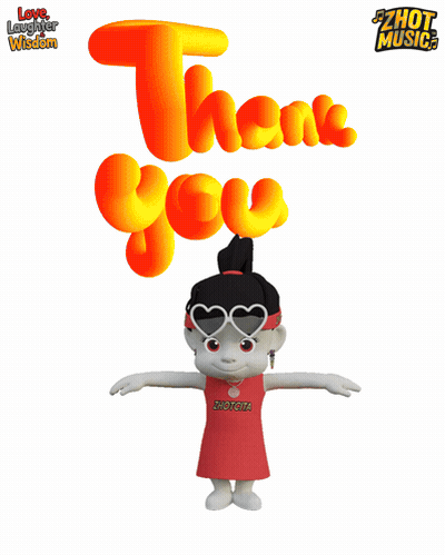 A Cartoon Girl Wearing A Headband That Says " Zhout " On It GIF