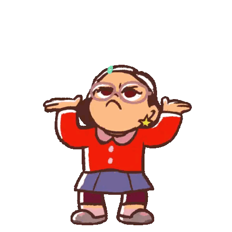 A Cartoon Girl Wearing Sunglasses And A Red Sweater Is Standing With Her Arms Outstretched Sticker