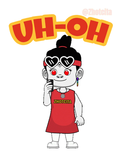 A Cartoon Girl Wearing Sunglasses And A Zhotcita Shirt GIF