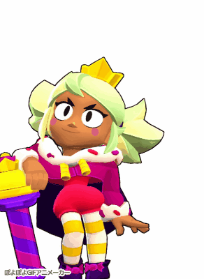 A Cartoon Girl With A Crown On Her Head Holding A Sword GIF