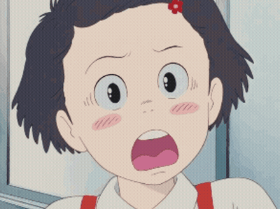 A Cartoon Girl With A Red Flower In Her Hair GIF