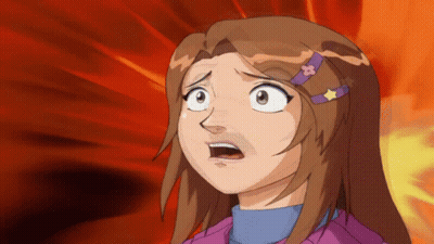 A Cartoon Girl With A Star In Her Hair Looks Surprised GIF