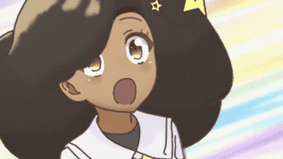 A Cartoon Girl With A Star On Her Head GIF