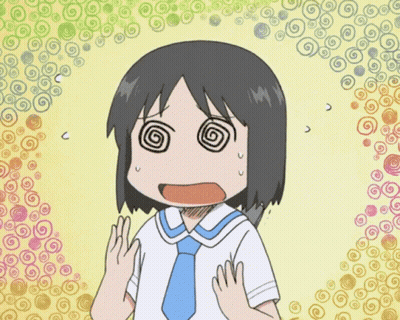A Cartoon Girl With A Swirl In Her Eyes GIF