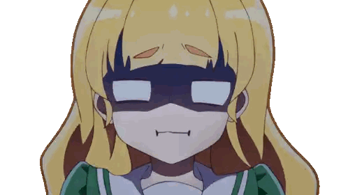 A Cartoon Girl With Blonde Hair And A Green Dress Making A Surprised Face Sticker