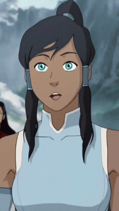 A Cartoon Girl With Blue Eyes And A Ponytail GIF