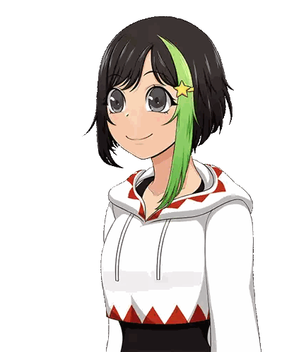 A Cartoon Girl With Green Hair Is Crying Sticker