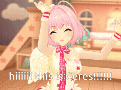 A Cartoon Girl With Pink Hair And Wings Says Hiiiiii This Is Ceres GIF