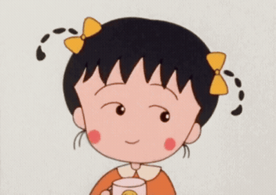 A Cartoon Girl With Two Yellow Bows In Her Hair GIF