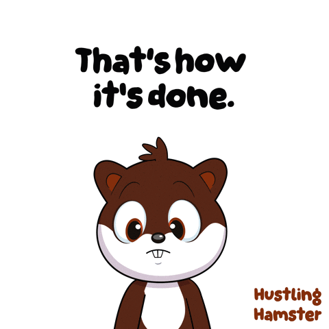 A Cartoon Hamster Holding A Microphone With The Words That 'S How It 'S Done GIF