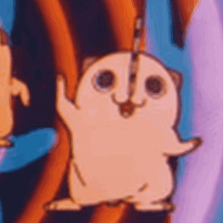 A Cartoon Hamster Is Holding A Pencil In Its Mouth And Dancing . GIF