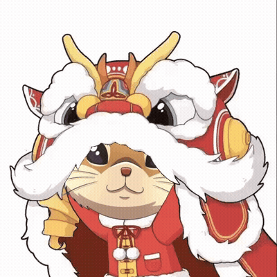 A Cartoon Hamster Is Wearing A Lion Head GIF
