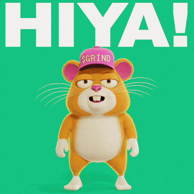 A Cartoon Hamster Wearing A Hat That Says Sgptnd GIF