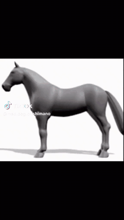 A Cartoon Horse Is Running On A White Background And Has A Purple Tail . GIF