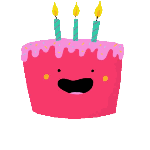 A Cartoon Illustration Of A Birthday Cake With Three Candles And The Website Zupto.com Below It Sticker