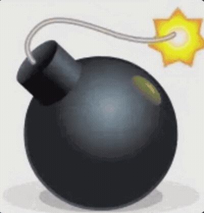 A Cartoon Illustration Of A Bomb With A Lit Fuse GIF