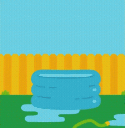 A Cartoon Illustration Of A Cannonball With A Hose Attached To It GIF