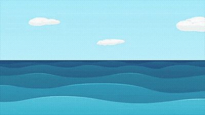 A Cartoon Illustration Of A Coastguard Boat GIF