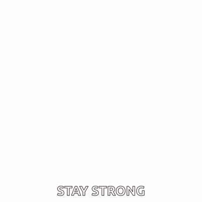 A Cartoon Illustration Of A Fist With The Words " You Are Strong " Written On It GIF