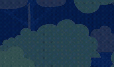 A Cartoon Illustration Of A Man In A Hat Standing In A Forest GIF