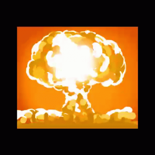 A Cartoon Illustration Of A Nuclear Explosion . GIF