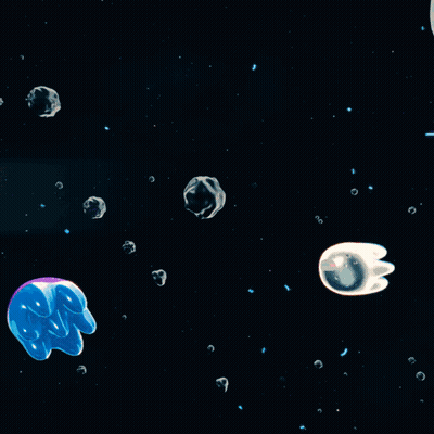 A Cartoon Illustration Of A Planet Being Destroyed By A Asteroid GIF