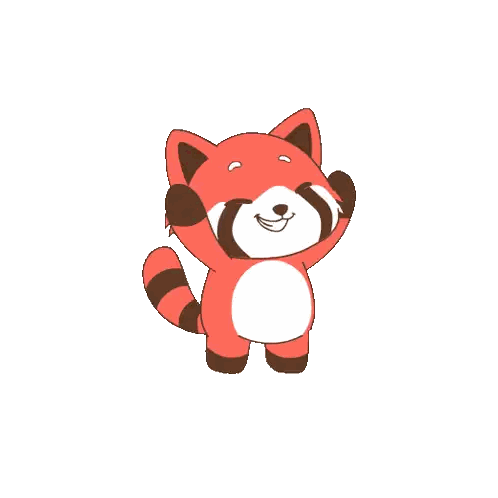 A Cartoon Illustration Of A Red Fox With A White Background Sticker