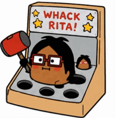 A Cartoon Illustration Of A Whack Rita Machine GIF
