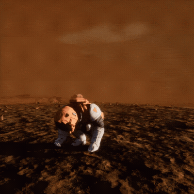 A Cartoon Illustration Of An Astronaut With The Words Are You Ready Above Him GIF