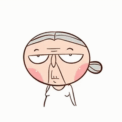 A Cartoon Illustration Of An Elderly Woman With Gray Hair And Flowers Around Her . GIF
