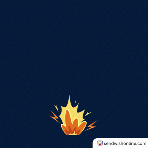 A Cartoon Illustration Of An Explosion With The Website Sendwishonline.com Underneath It GIF
