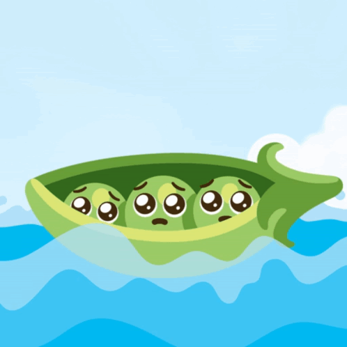 A Cartoon Illustration Of Peas In A Pod With The Words Chot N H Above Them GIF