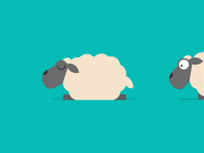 A Cartoon Illustration Of Two Sheep Standing Next To Each Other GIF