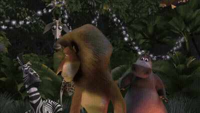 A Cartoon Lion With Its Mouth Open And The Words Hi There Written Below It GIF