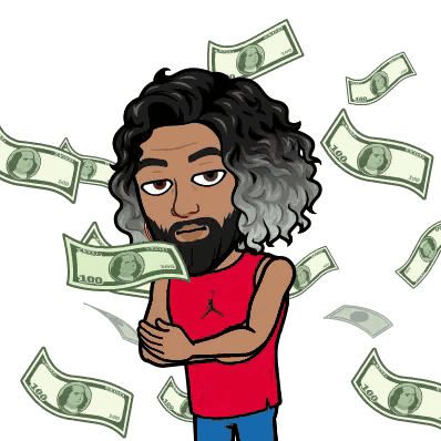 A Cartoon Man Holding A 100 Dollar Bill GIF
