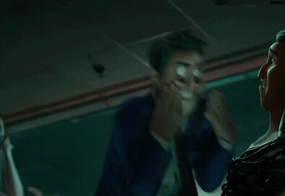 A Cartoon Man In A Suit And Tie Is Screaming GIF