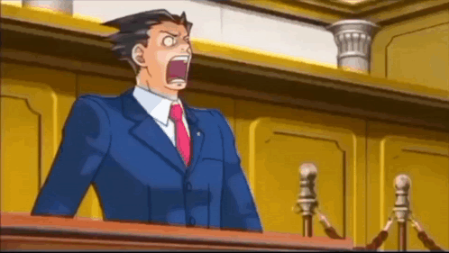 A Cartoon Man In A Suit And Tie Is Shouting Into A Microphone . GIF