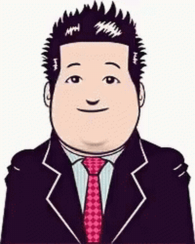 A Cartoon Man In A Suit And Tie Is Smiling GIF