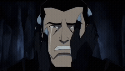 A Cartoon Man Is Crying With Tears Running Down His Face GIF