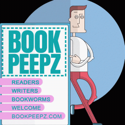 A Cartoon Man Is Standing Next To A Book Peepz Sign GIF