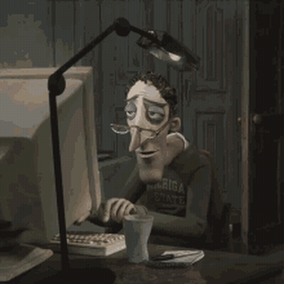 A Cartoon Man Wearing A Shirt That Says Michigan State GIF