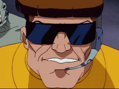 A Cartoon Man Wearing Sunglasses And A Headset GIF