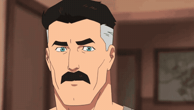 A Cartoon Man With A Mustache And Gray Hair GIF
