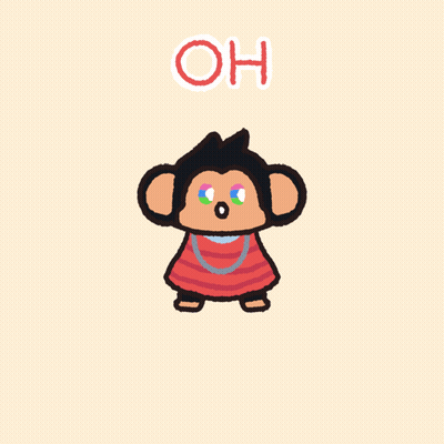 A Cartoon Monkey Is Covering His Eyes With His Hands And The Word Gosh Above Him GIF