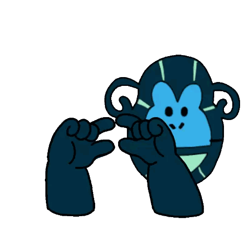 A Cartoon Monkey Is Holding A Red Heart In Its Hands Sticker