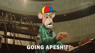 A Cartoon Monkey Is Playing A Keyboard And Says Going Apesh GIF