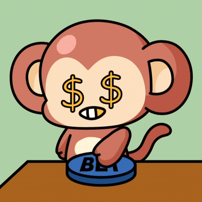 A Cartoon Monkey Is Pressing A Button With The Word Bet On It GIF