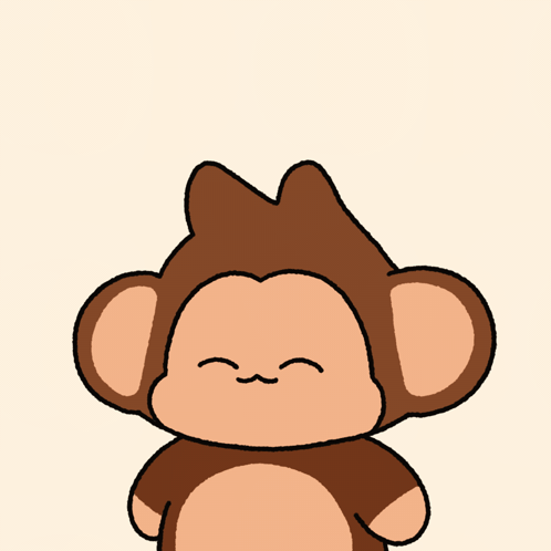 Cartoon Monkey Saying Good Morning With Hand Up GIF